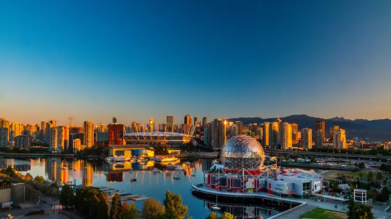 A view of Vancouver city