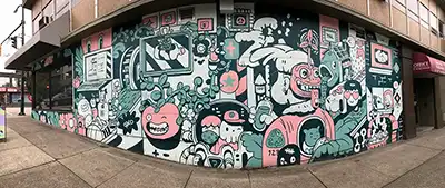 A mural by Peter Ricq